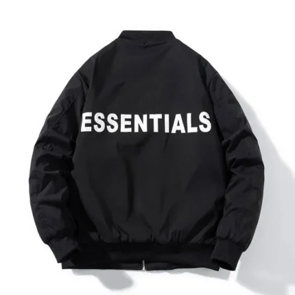 Essentials Iridescent Puffer Black Jacket