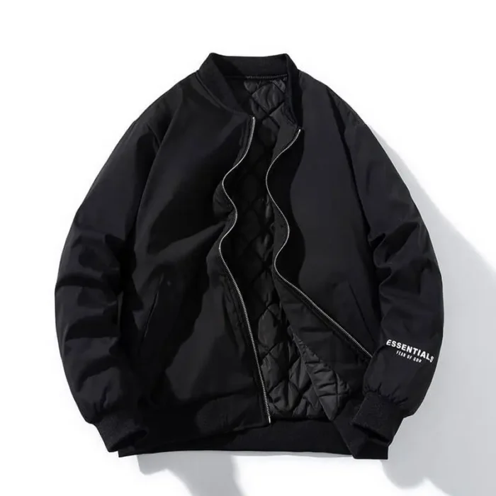 Essentials Iridescent Puffer Black Jacket