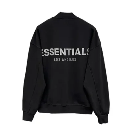 Essentials Men Baseball Los Angeles Black Jacket