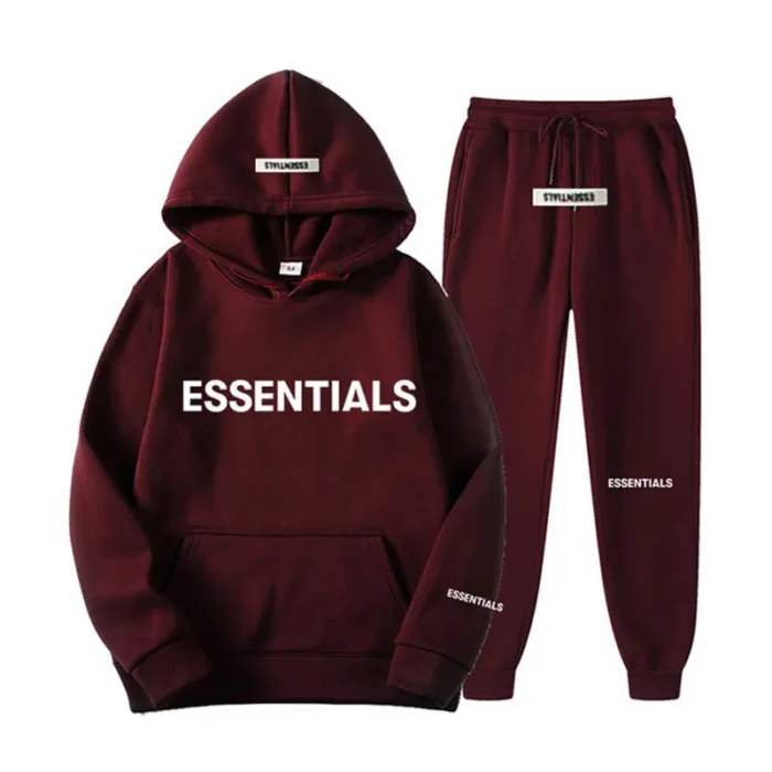 Essentials Spring Hooded Brown Tracksuit