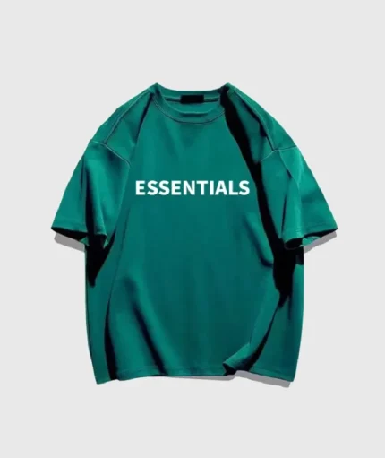 Essentials Fear of God Green T-Shirt