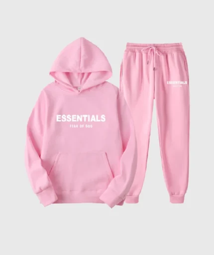 Essentials Fear of God Pink Tracksuit