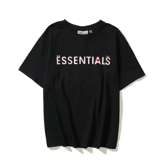 Essentials Funny Flowers Black T-Shirt