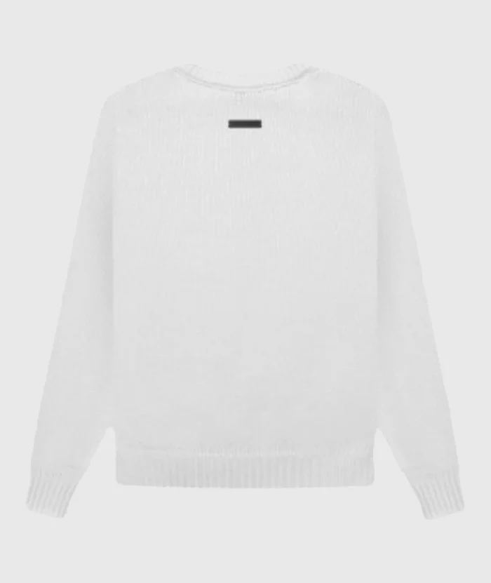 Essentials Overlapped White Sweatshirt