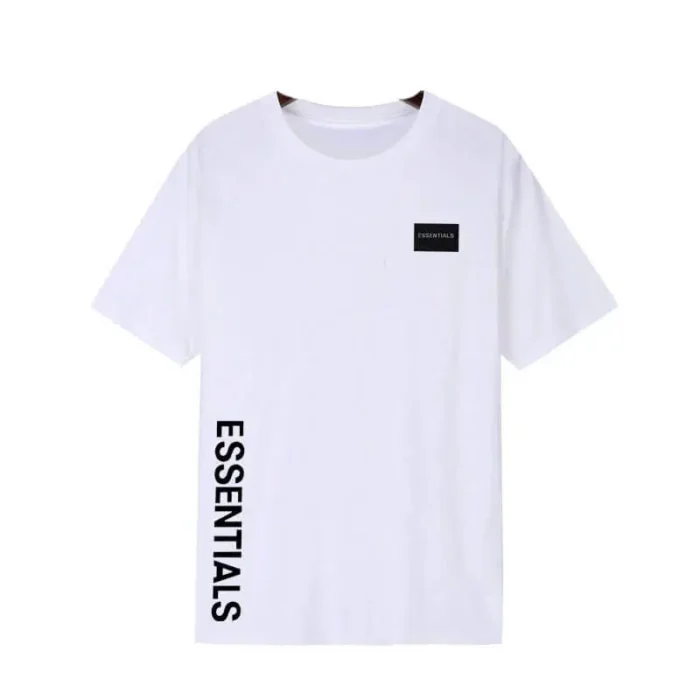 Essential Side Print Logo White T-Shirt