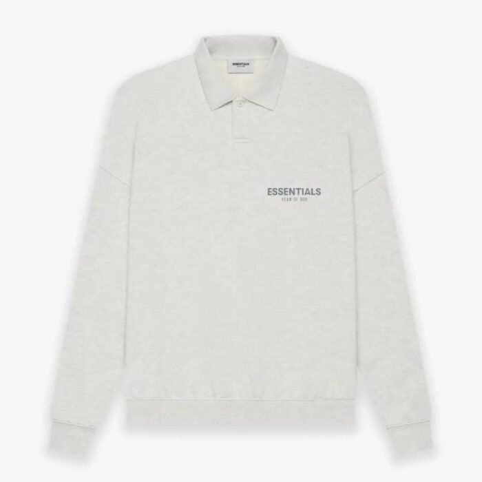 Fear of God Essentials Long Sleeve Polo Gray Sweatshirt