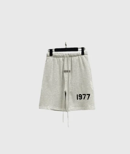 Fear of God Essentials 1977 Logo Grey Shorts