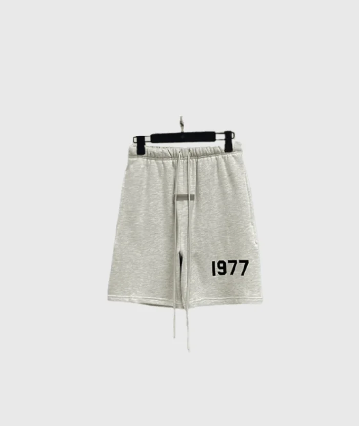 Fear of God Essentials 1977 Logo Grey Shorts