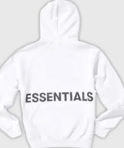 Fear of God Essentials Graphic Pullover White Hoodie