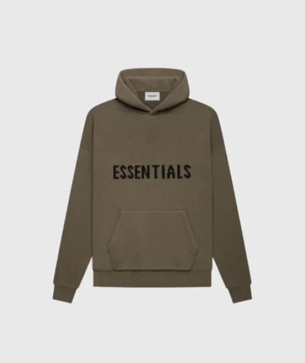 Fear of God Essentials Knit Pullover Brown Hoodie