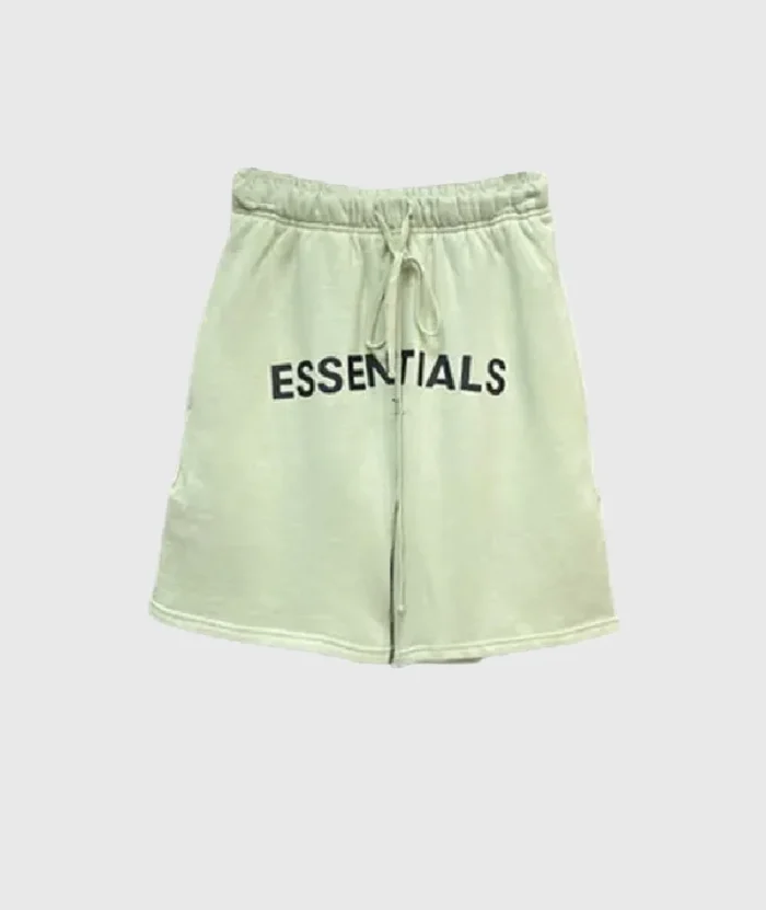 Fear of God Essentials Logo Green Shorts