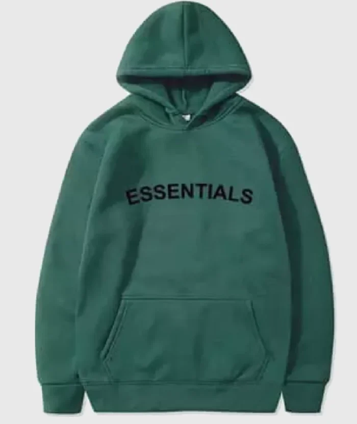 Fear of God Essentials Oversized Green Hoodie